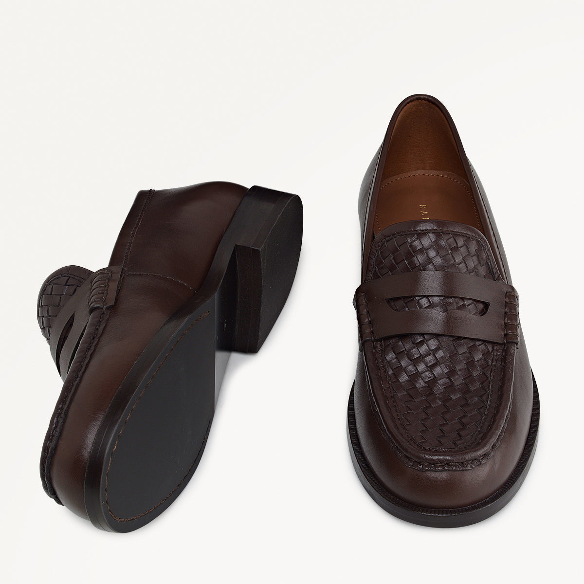 Threadneedle Row Weave Classic Loafer Chocolate - 112536
