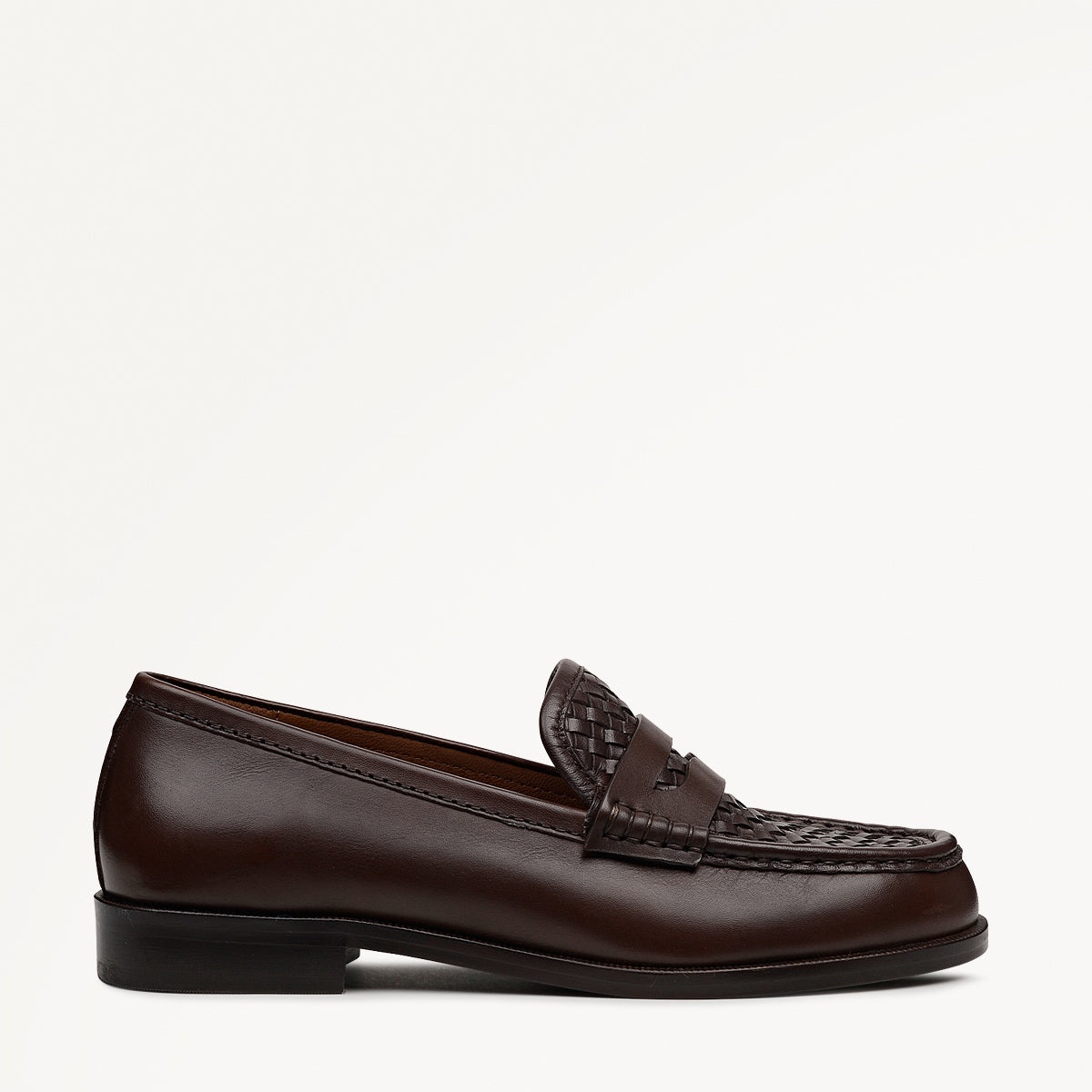 Threadneedle Row Weave Classic Loafer Chocolate - 112536