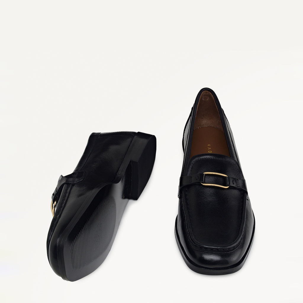 Stockton Row Trim Square Toe Loafer Black - 112537