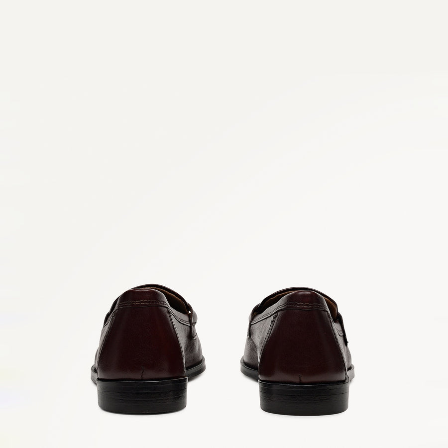 Stockton Row Trim Square Toe Loafer Bordeaux - 112538