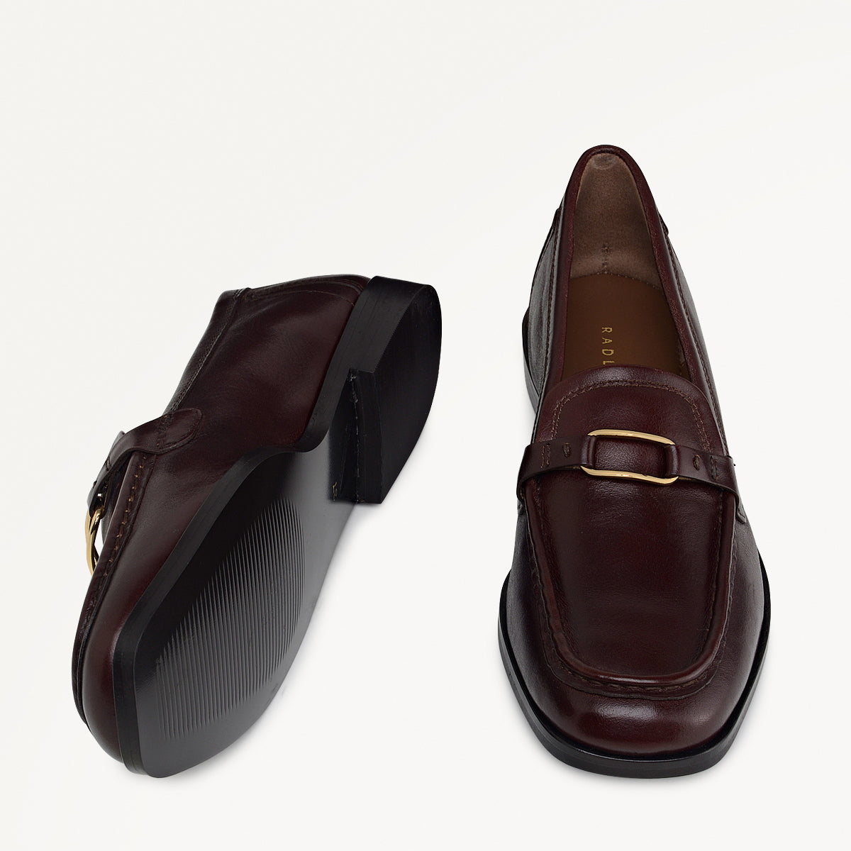 Stockton Row Trim Square Toe Loafer Bordeaux - 112538