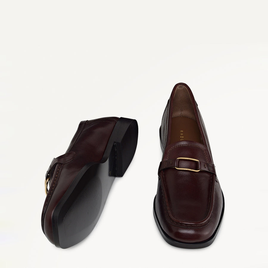 Stockton Row Trim Square Toe Loafer Bordeaux - 112538