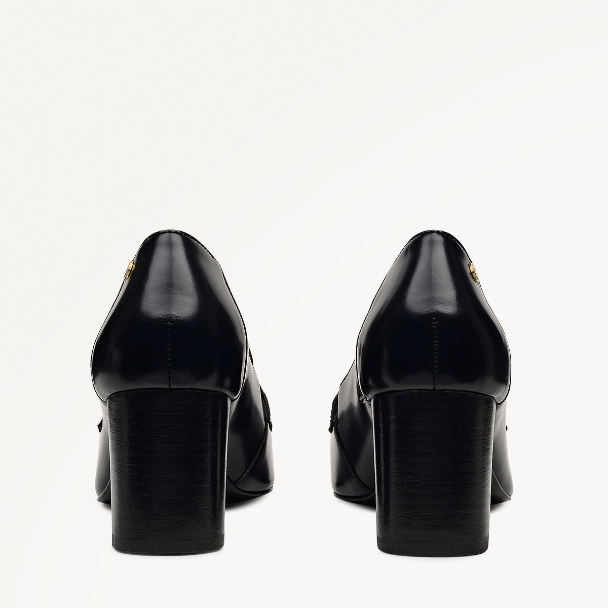 Stockton Mews Trim Heeled Loafer Black - 112539