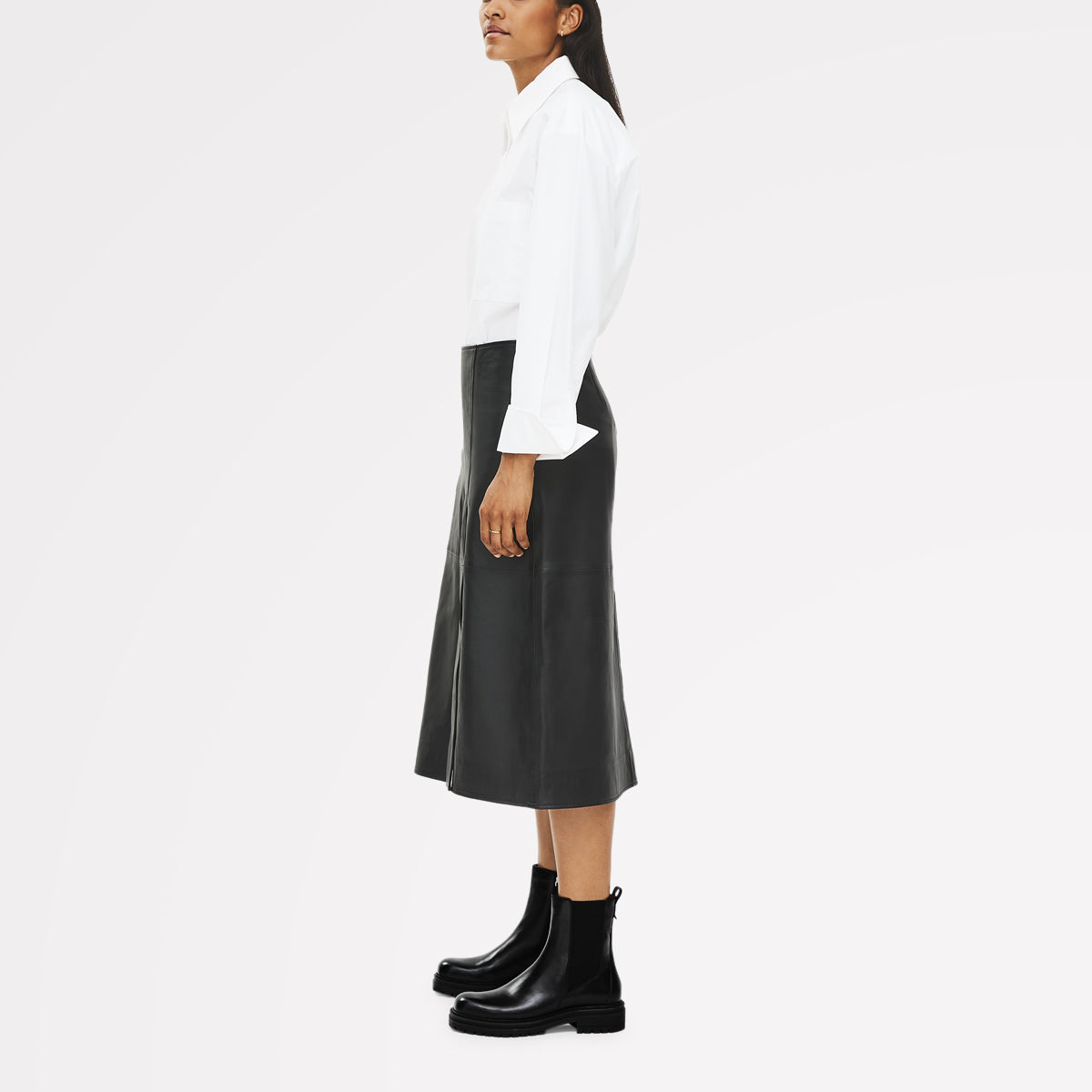 Durham Crescent Chunky Square Toe Chelsea Boot Black - 112547