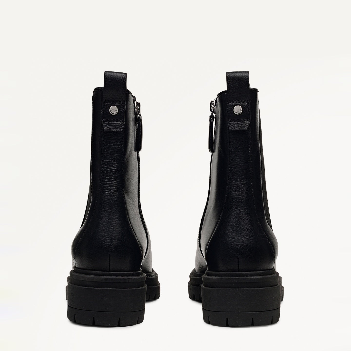 Durham Crescent Chunky Square Toe Chelsea Boot in Black - 112547