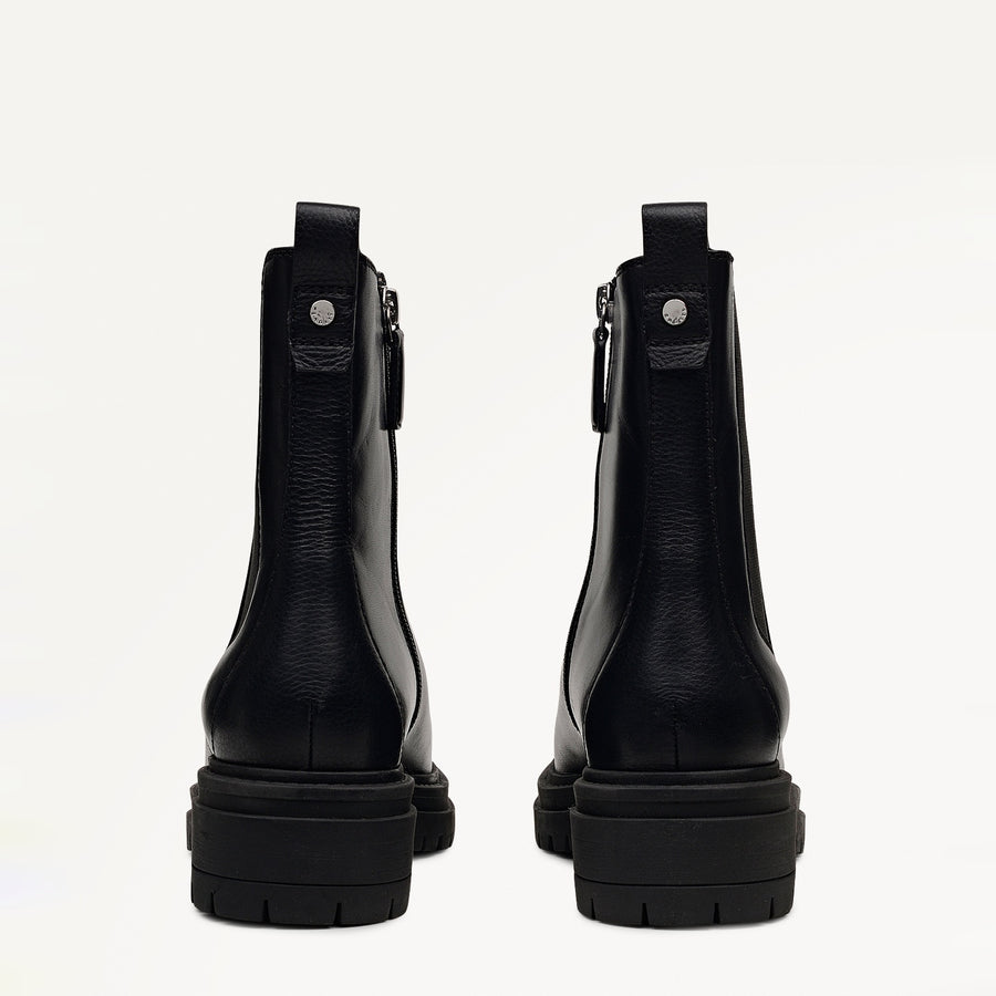 Durham Crescent Chunky Square Toe Chelsea Boot Black - 112547