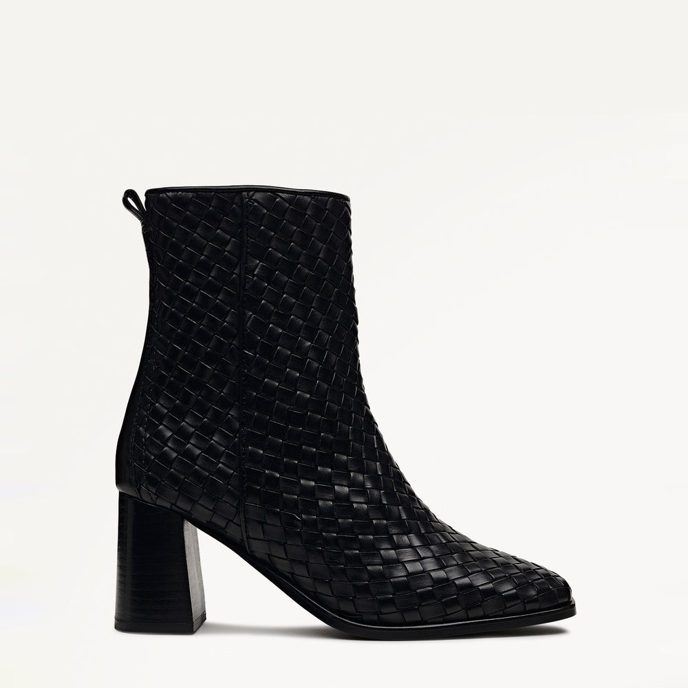 Threadneedle Street Weave Sqaure Toe Heeled Boot - RQE11301