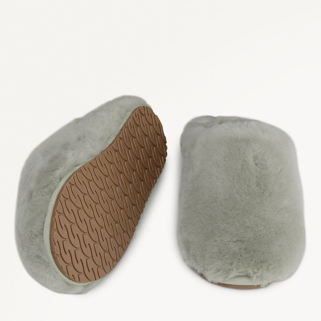 CLOUD STREET LUXE SHEARLING FLUFF MULE MINT