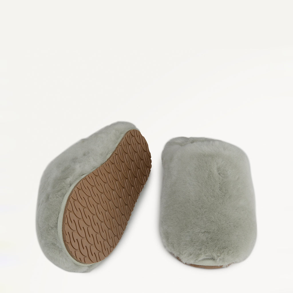 Cloud Street Luxe Shearling Fluff Mule Mint - 112558