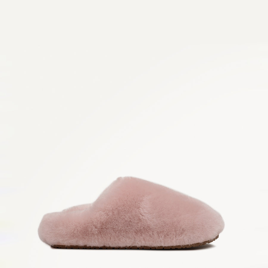 Cloud Street Luxe Shearling Fluff Mule Pink - 112559