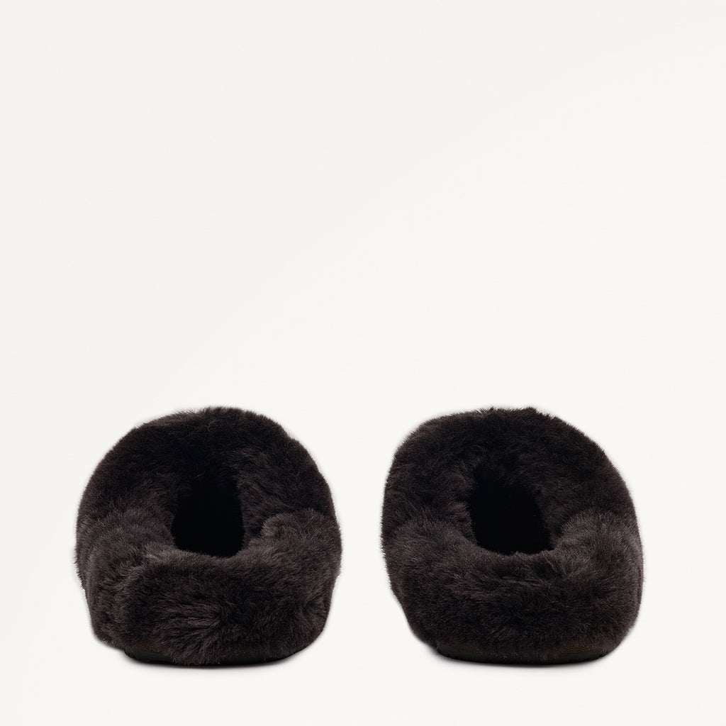 CLOUD STREET LUXE SHEARLING FLUFF MULE CHOCOLATE