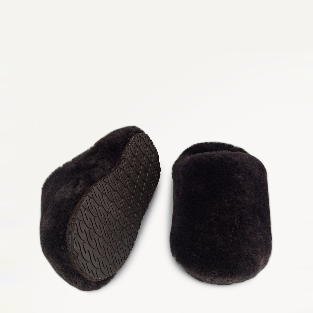 Cloud Street Luxe Shearling Fluff Mule Chocolate - 112560