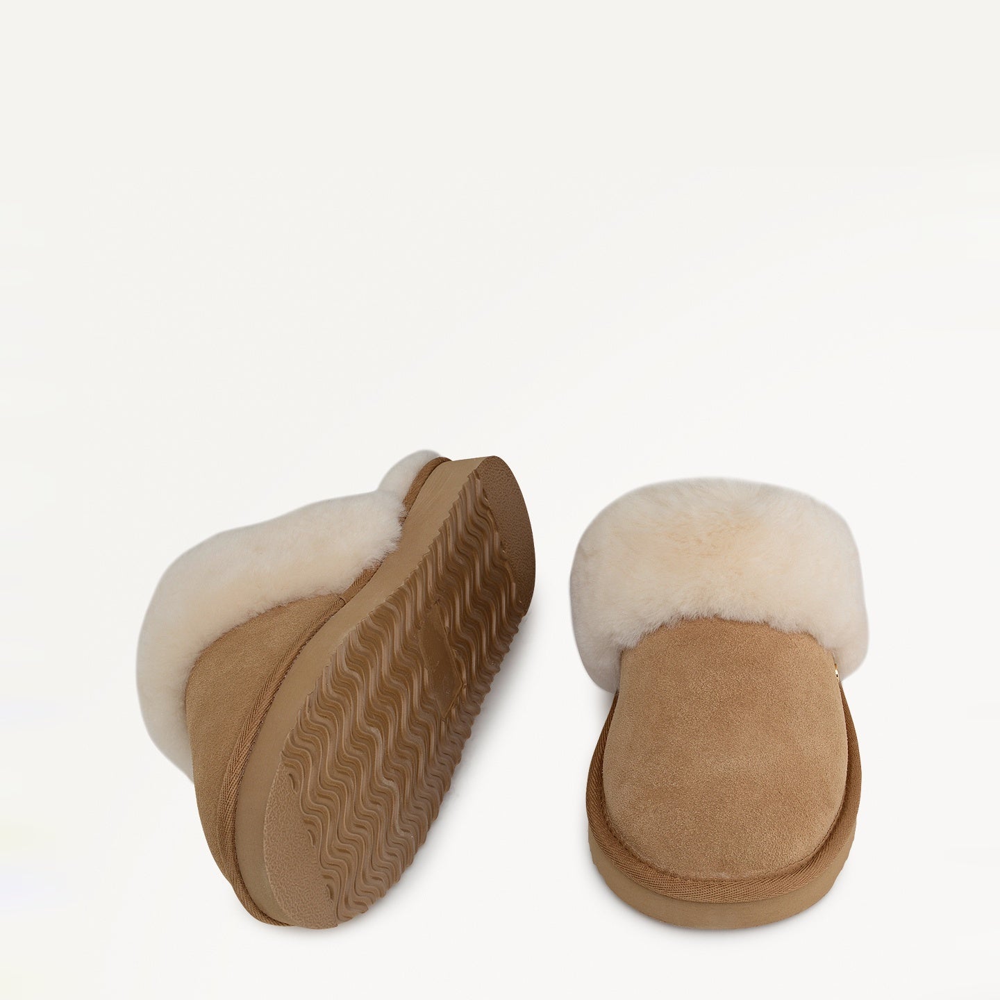 Maple Lane Classic Shearling Cuff Mule Tan - 112563