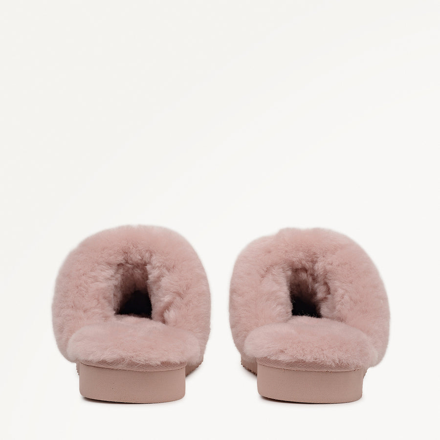 Maple Lane Classic Shearling Cuff Mule Pink - 112564