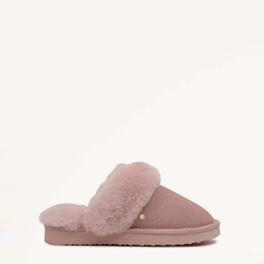 Maple Lane Classic Shearling Cuff Mule Pink - 112564