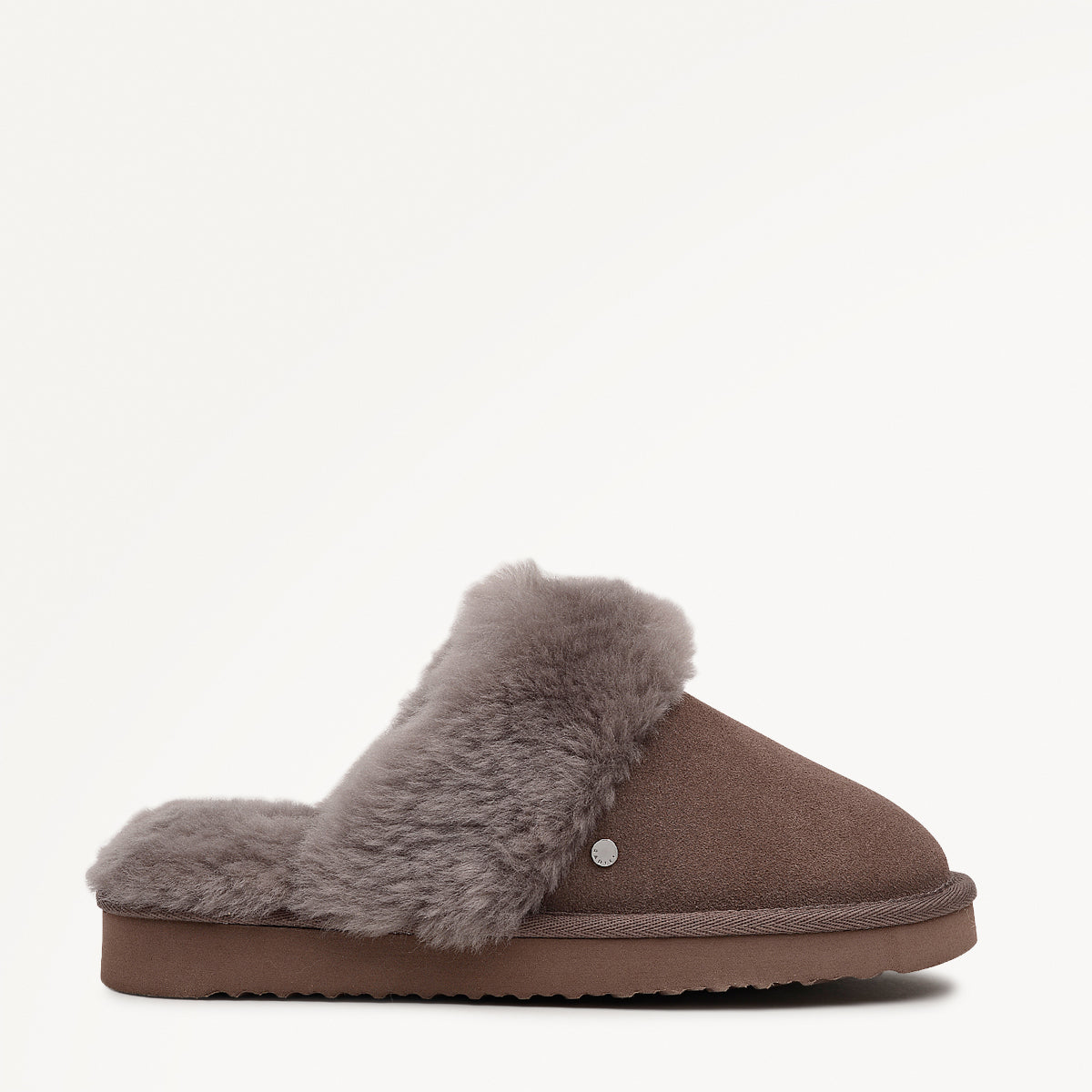 MAPLE LANE CLASSIC SHEARLING CUFF MULE MINK