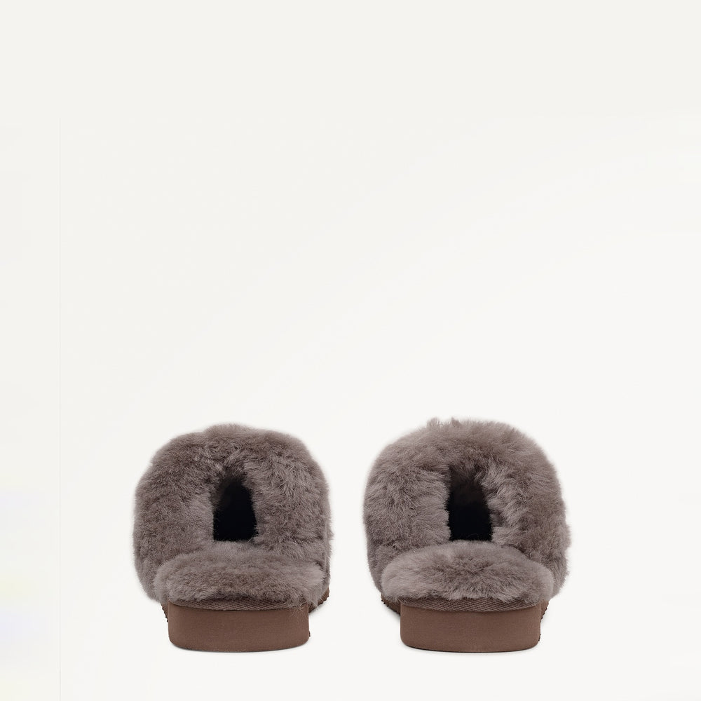 MAPLE LANE CLASSIC SHEARLING CUFF MULE MINK
