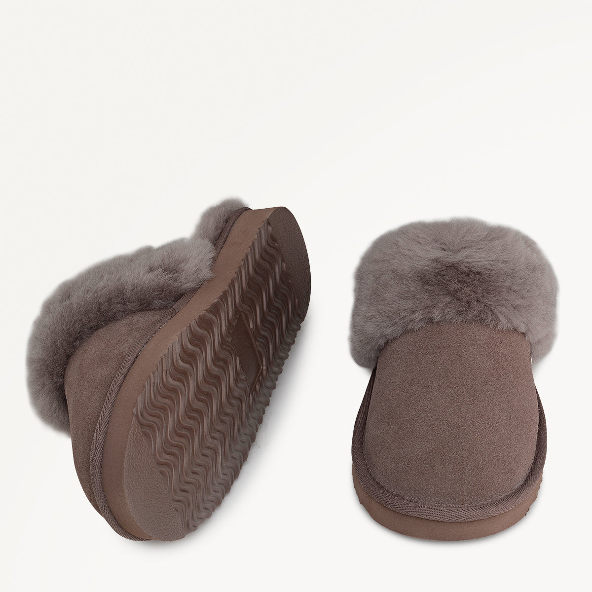 MAPLE LANE CLASSIC SHEARLING CUFF MULE MINK