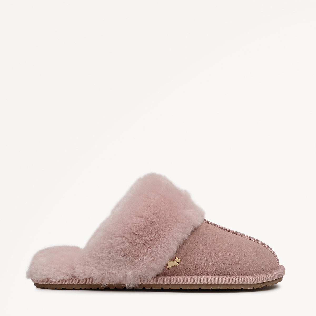 CHELSEA CREEK SEAM SHEARLING CUFF MULE PINK