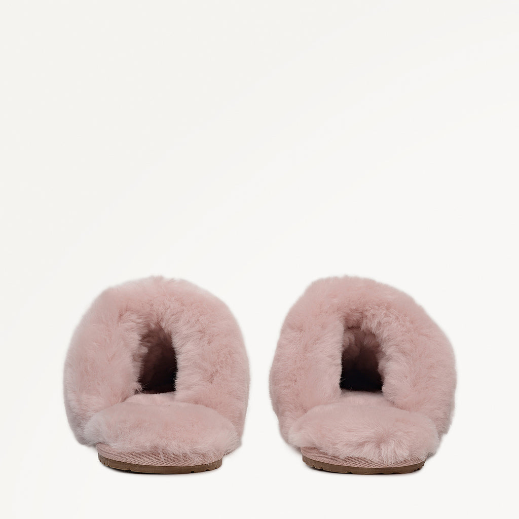 CHELSEA CREEK SEAM SHEARLING CUFF MULE PINK