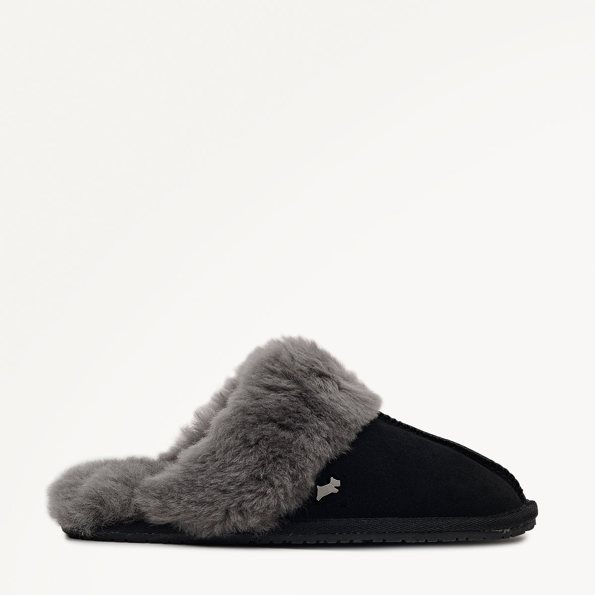 CHELSEA CREEK SEAM SHEARLING CUFF MULE BLACK