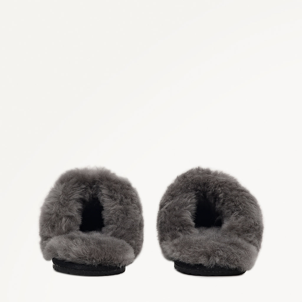 CHELSEA CREEK SEAM SHEARLING CUFF MULE BLACK