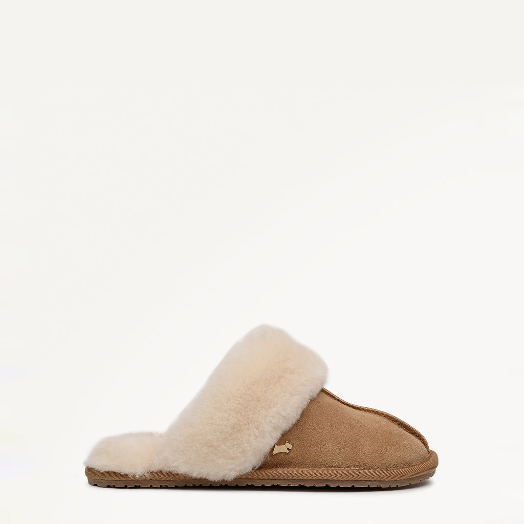 Chelsea Creek Seam Shearling Cuff Mule Tan - 112570