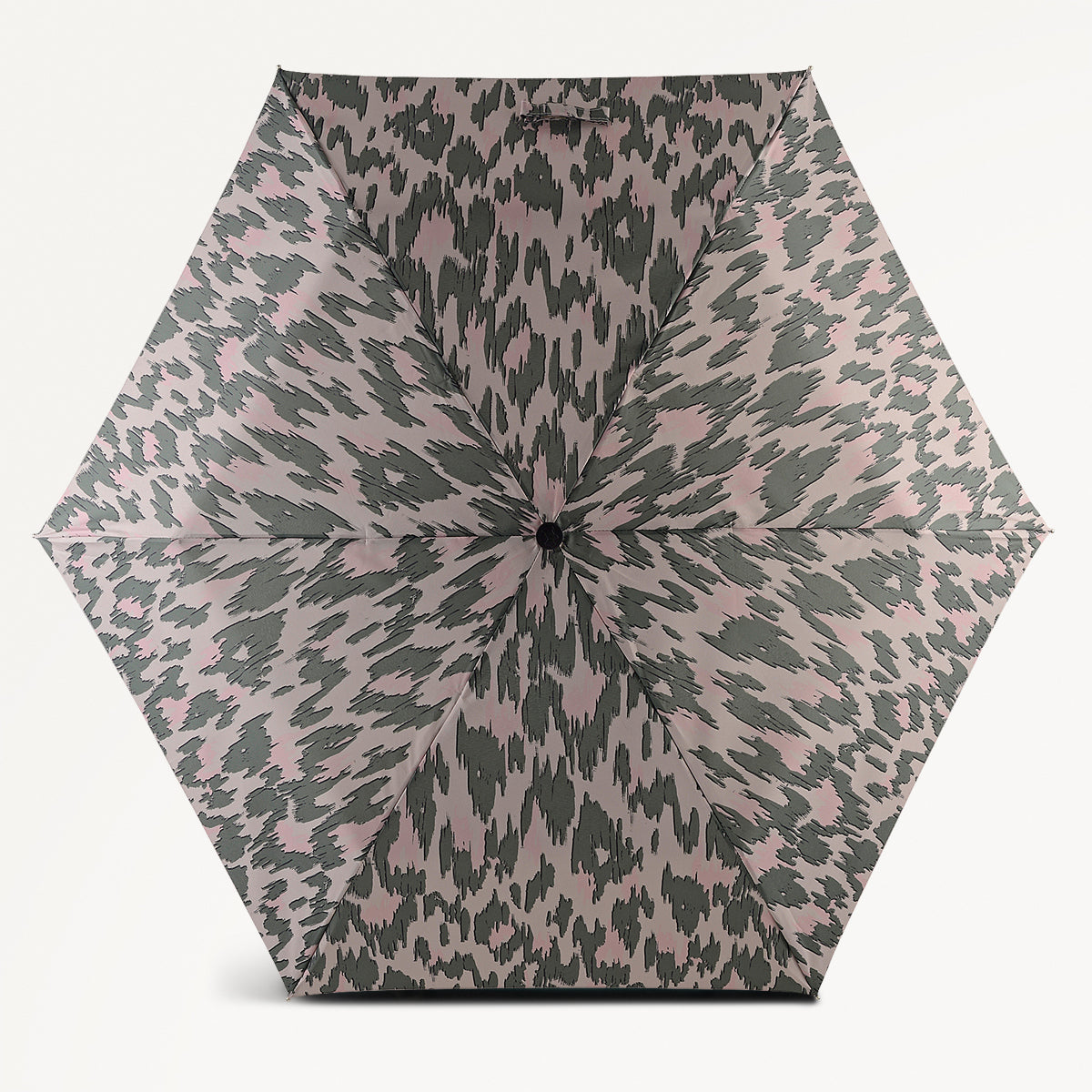 Abstract Animal Fabric Superlite Responsible Umbrella in Hunter Green - 112578