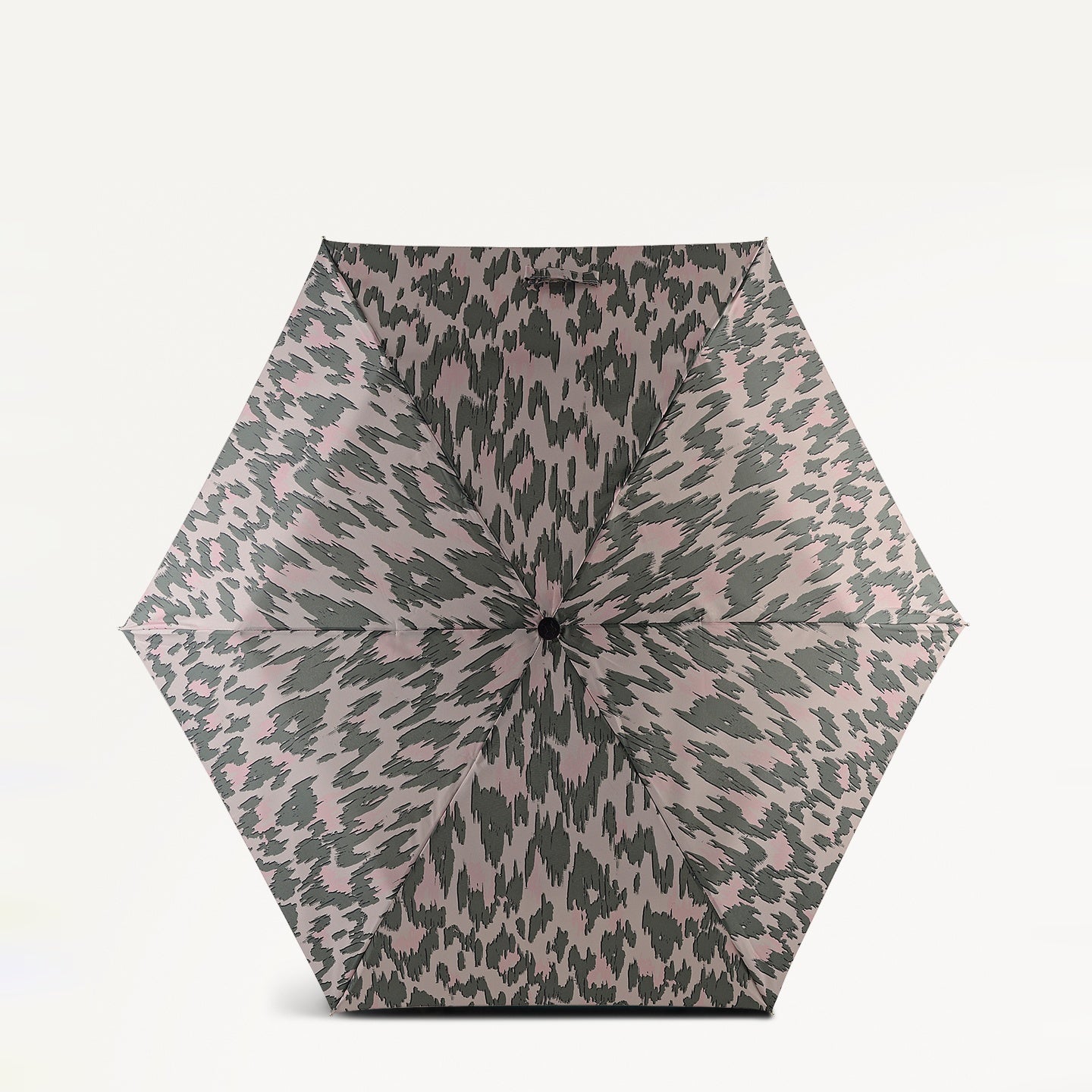 Abstract Animal Fabric Superlite Responsible Umbrella in Hunter Green - 112578