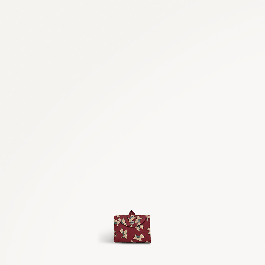 Cascading Dog Fabric Responsible Foldaway in Carmine - 112581