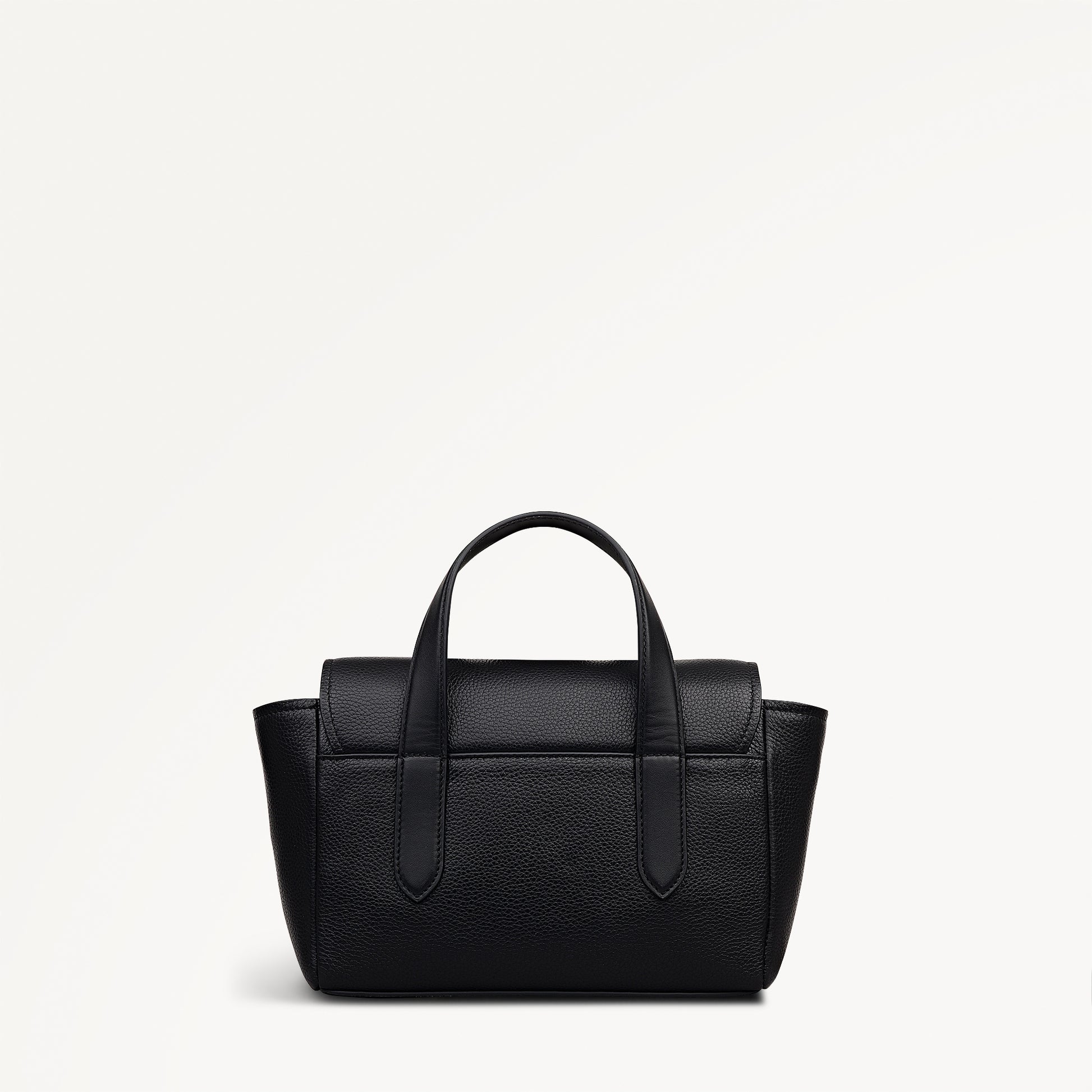 Mayfair Lane Leather Small Flapover Grab Bag in Black - 112596