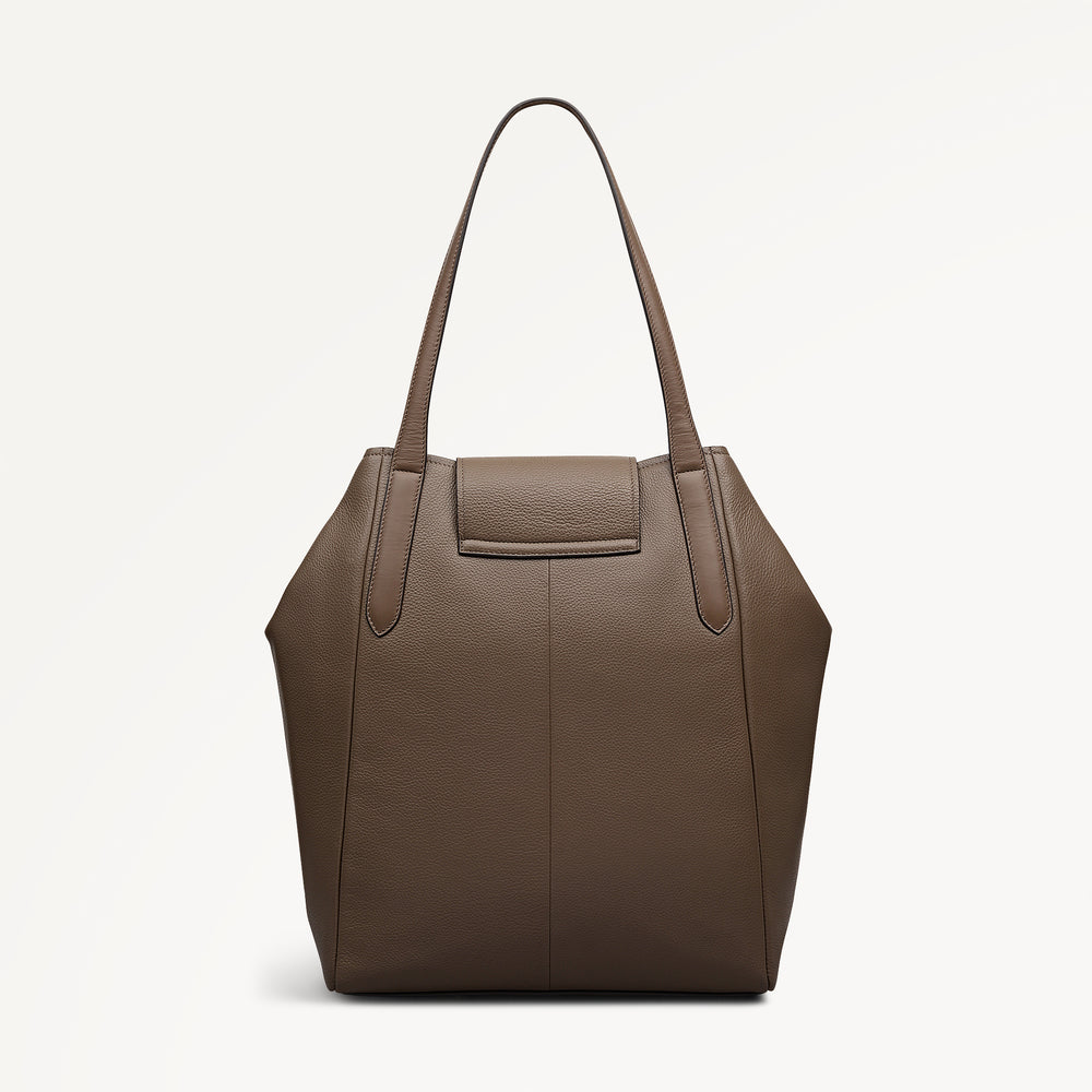 KNIGHTSBRIDGE COURT LARGE FLAPOVER TOTE COFFEE