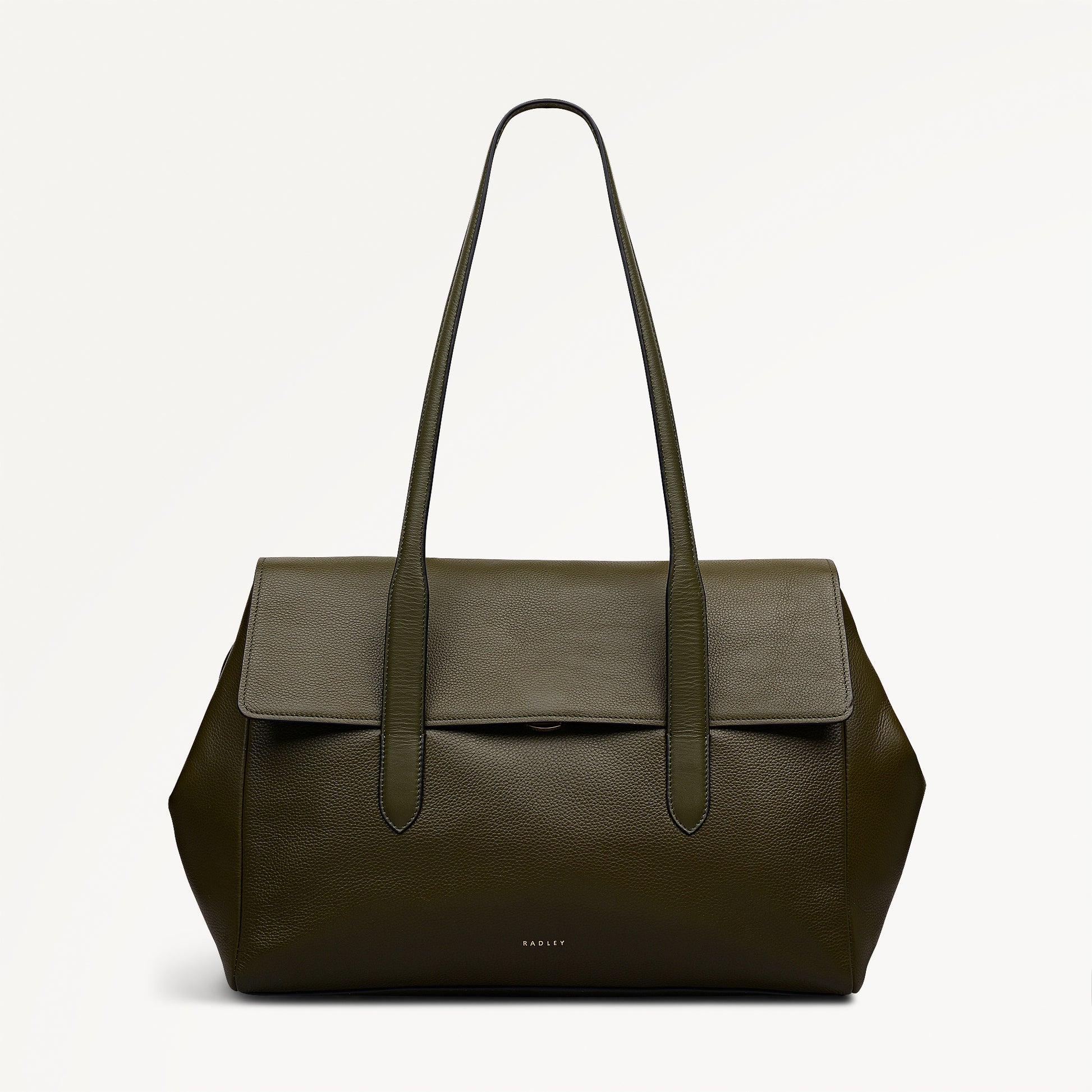 Mayfair Lane Leather Large Flapover Shoulder Bag in Pine Needle - 112603