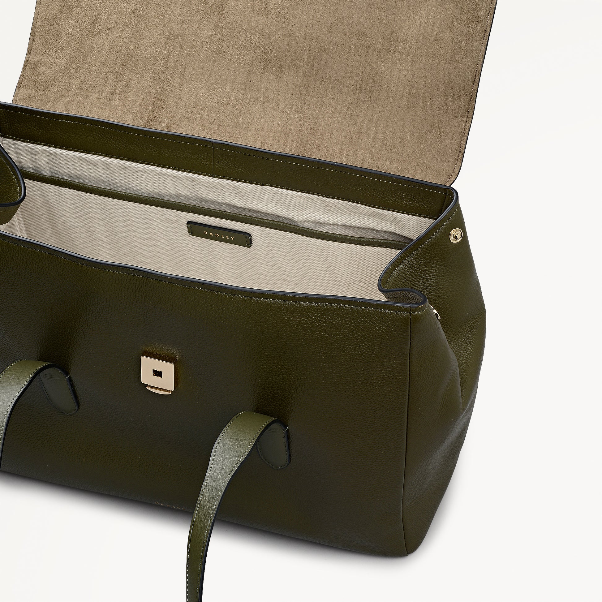 Mayfair Lane Leather Large Flapover Shoulder Bag in Pine Needle - 112603
