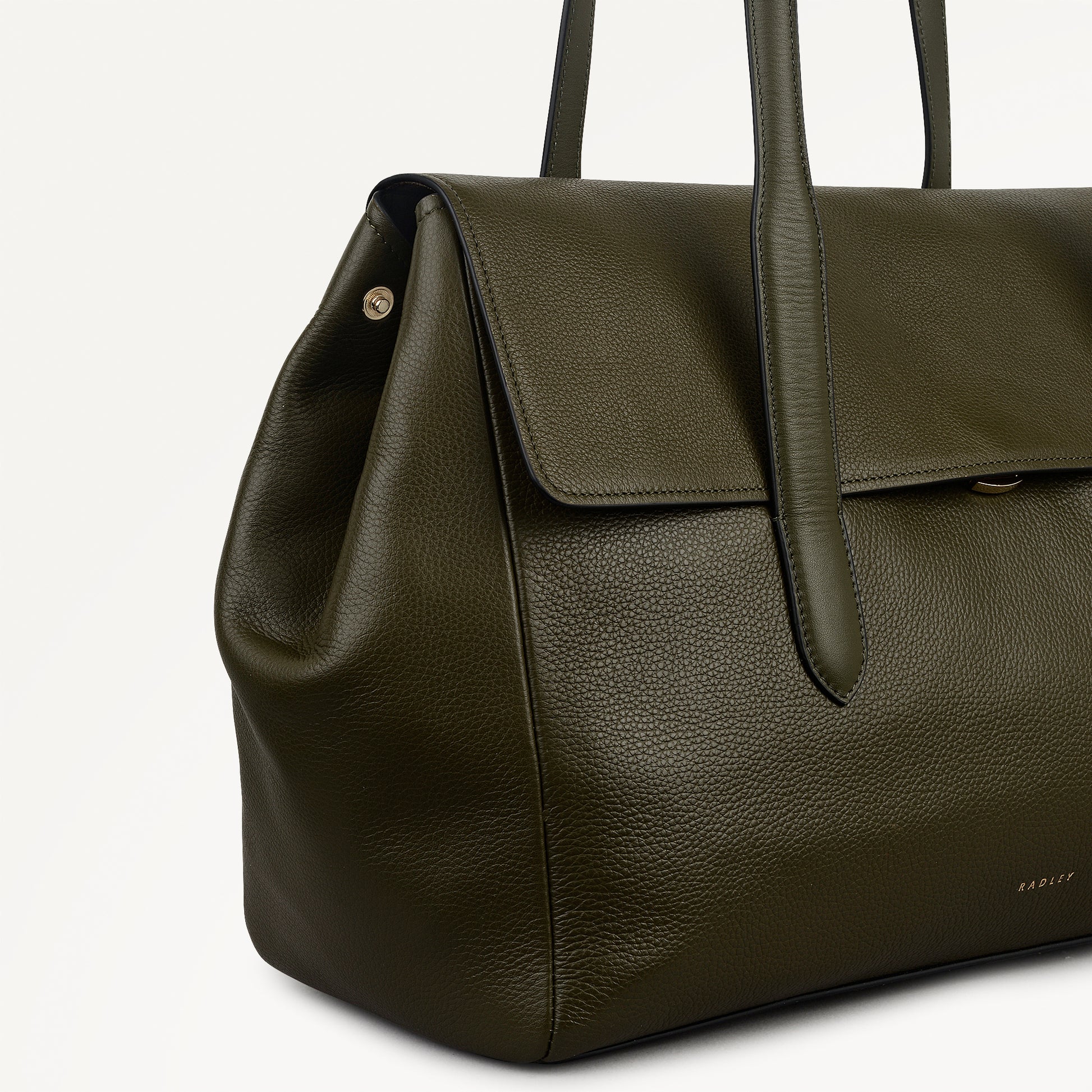 Mayfair Lane Leather Large Flapover Shoulder Bag in Pine Needle - 112603