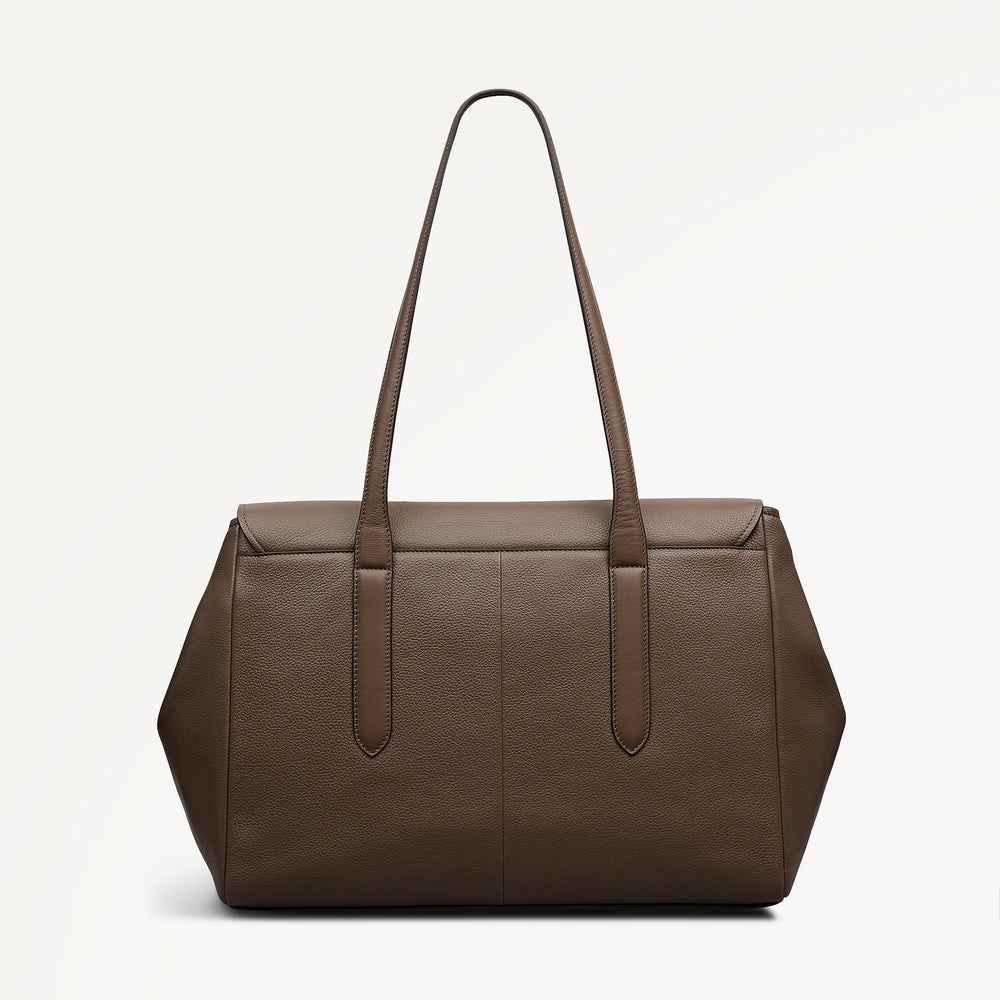 KNIGHTSBRIDGE COURT LARGE FLAPOVER SHOULDER COFFEE