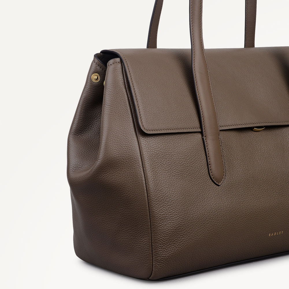 KNIGHTSBRIDGE COURT LARGE FLAPOVER SHOULDER COFFEE