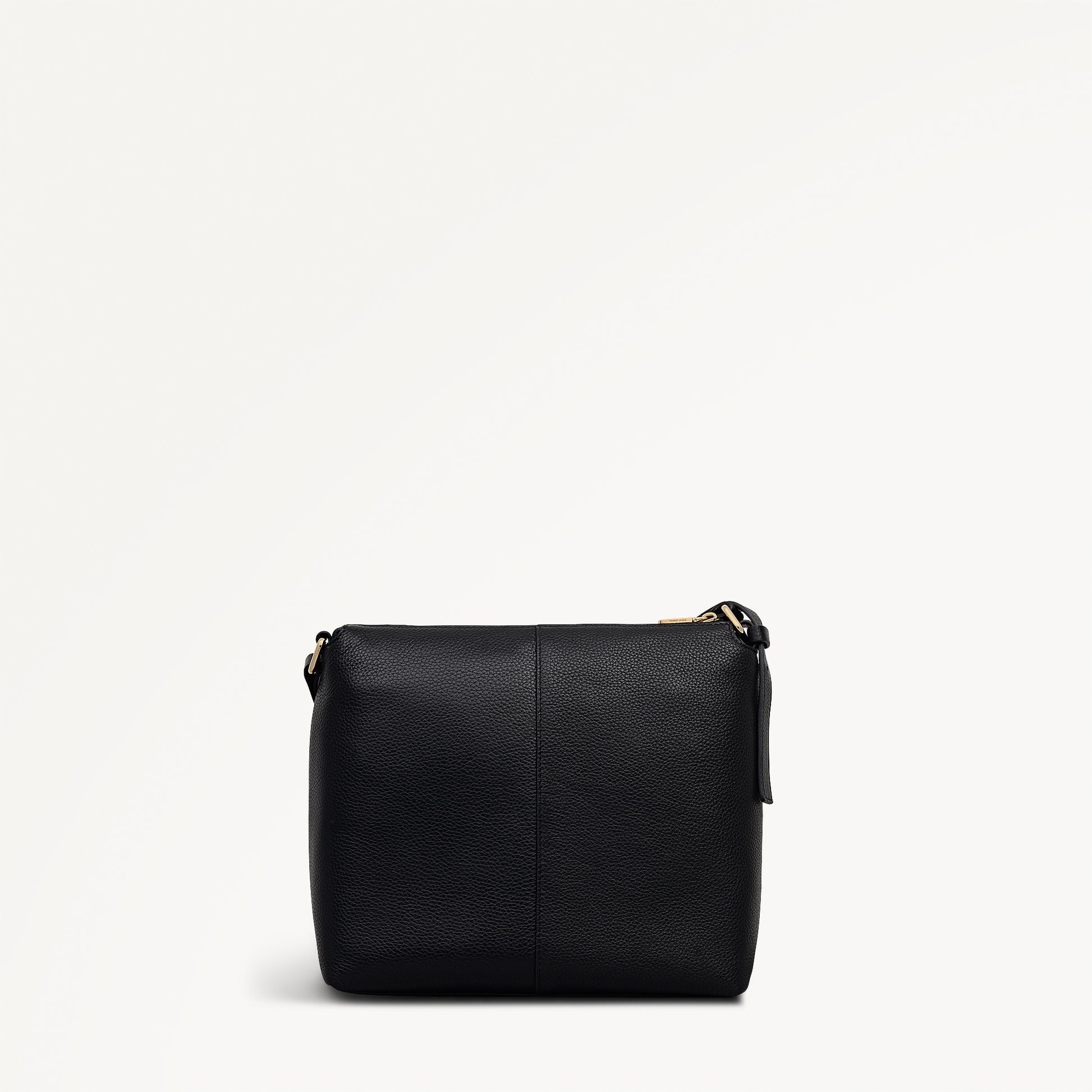 Fountain Mews Leather Small Ziptop Cross Body Bag in Black - 112613