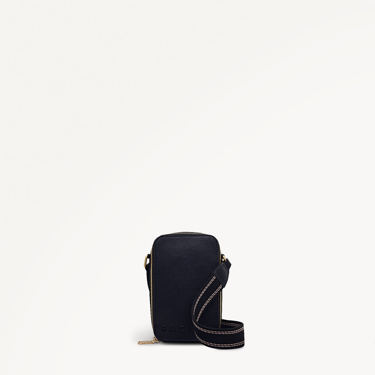 Alba Place Leather Medium Phone Cross Body Bag in Black - 112618