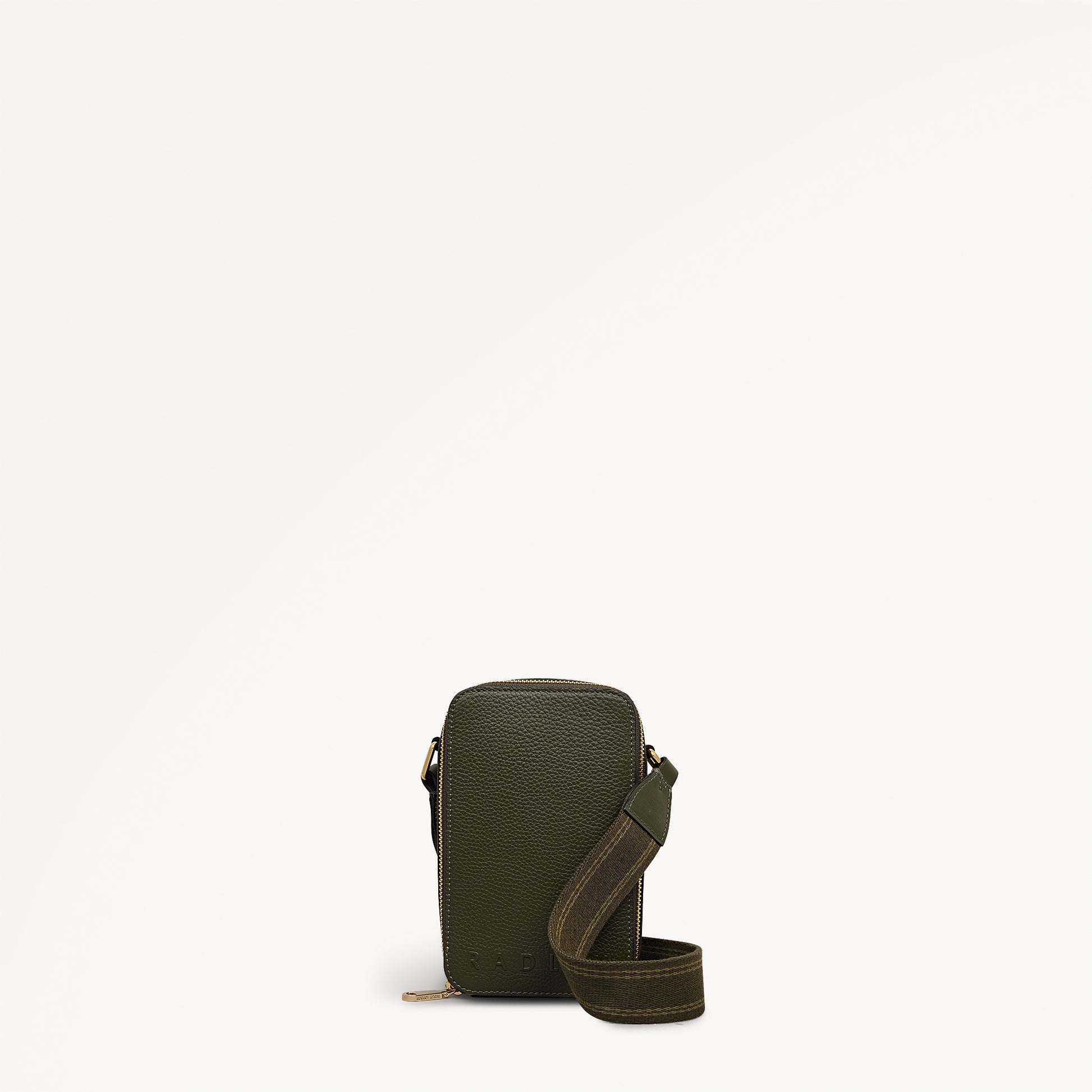 Alba Place Leather Medium Phone Cross Body Bag in Pine Needle - 112619