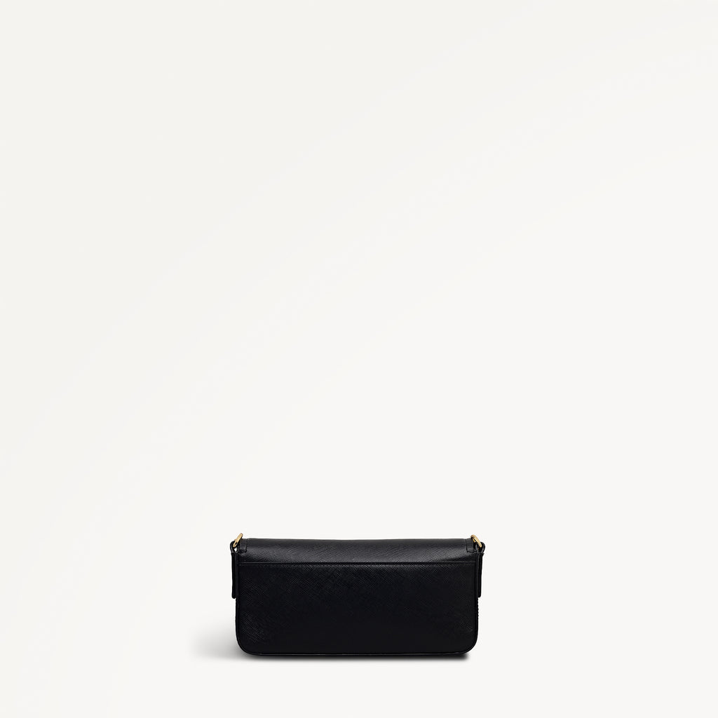 Crosby Alley Leather Large Phone Cross Body Bag in Black - 112642