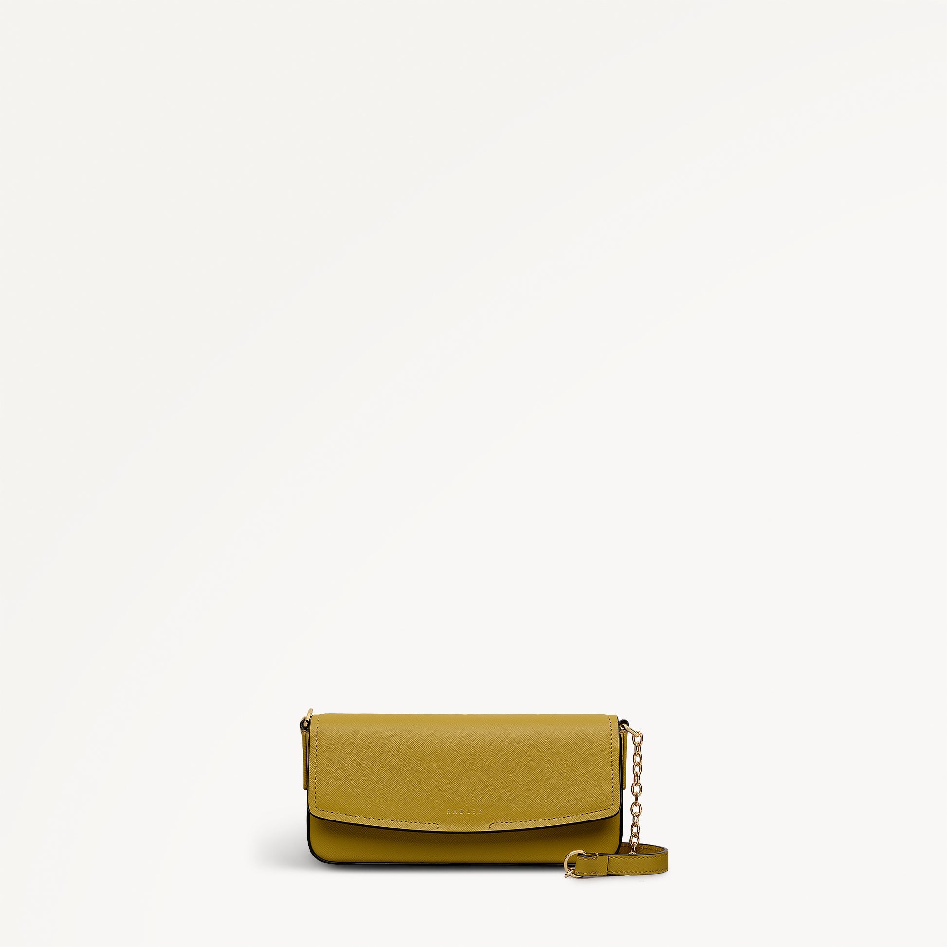 Crosby Alley Leather Large Phone Cross Body Bag in Ochre - 112643