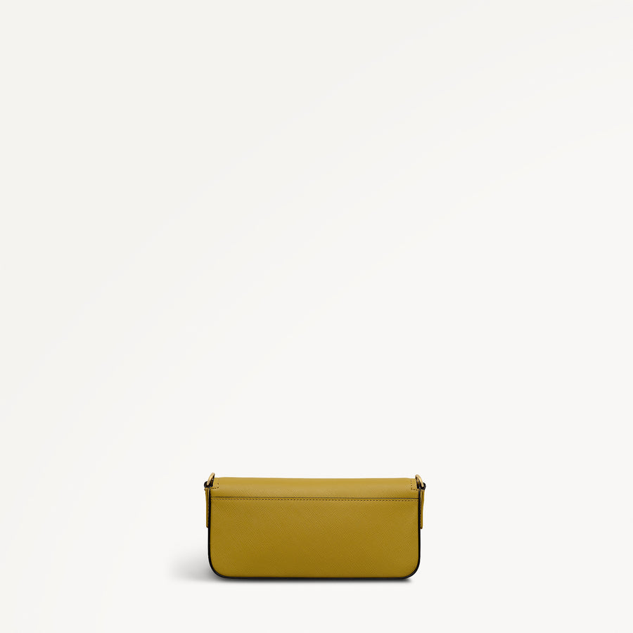 Crosby Alley Leather Large Phone Cross Body Bag in Ochre - 112643