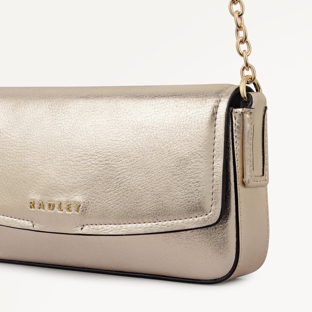 Crosby Alley Leather Large Phone Cross Body Bag in Olive Gold - 112644