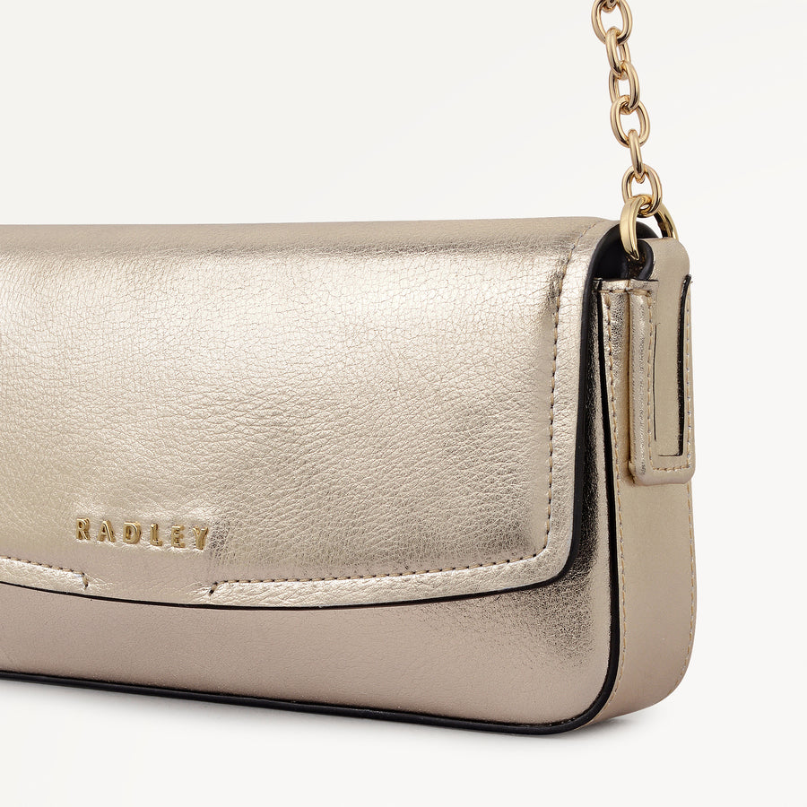 Crosby Alley Leather Large Phone Cross Body Bag in Olive Gold - 112644