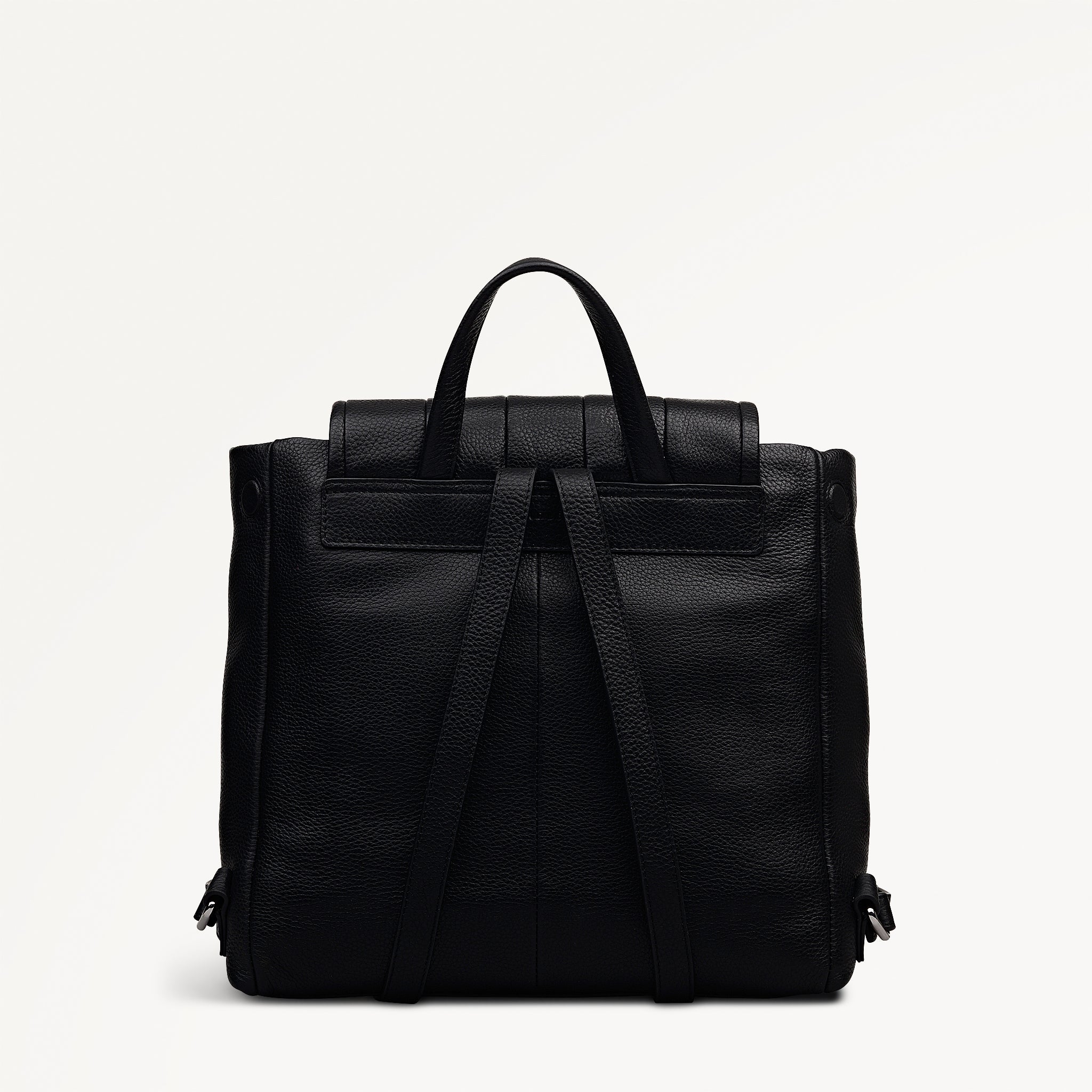 Burton Way Leather Medium Flapover Backpack in Black - 112650