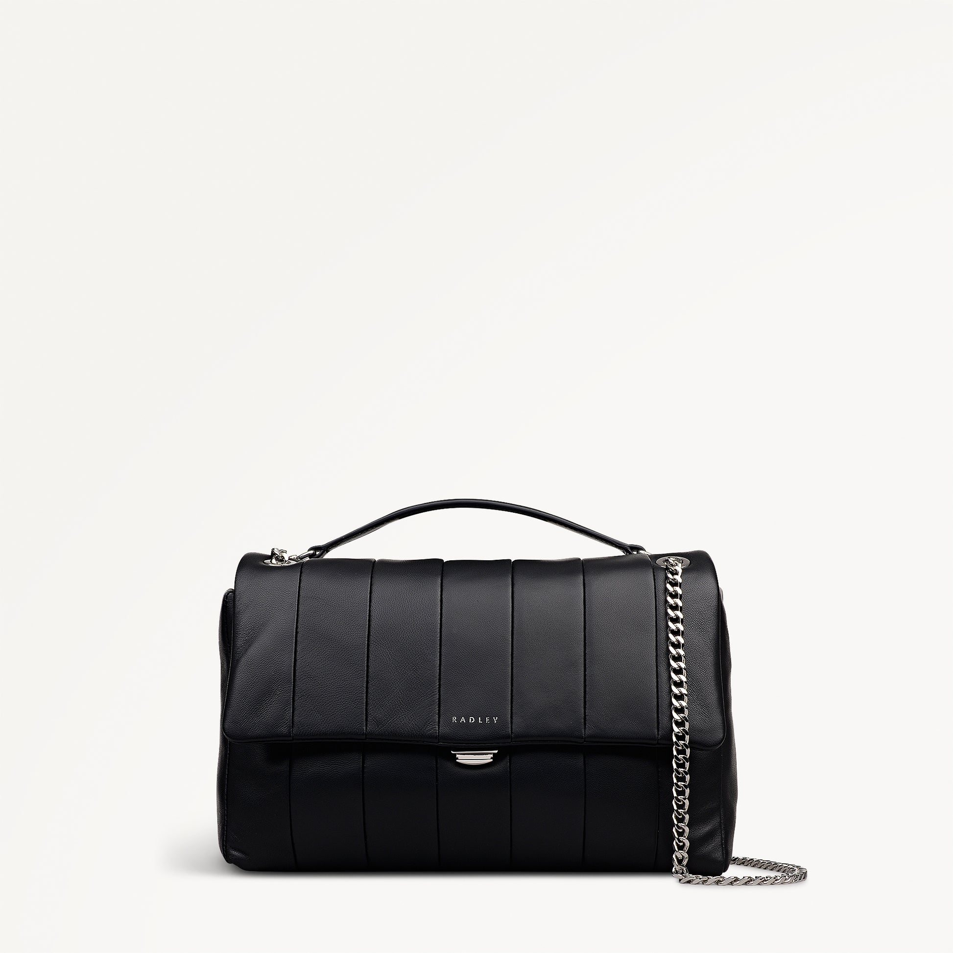 Burton Way Leather Small Flapover Cross Body Bag in Black - 112652