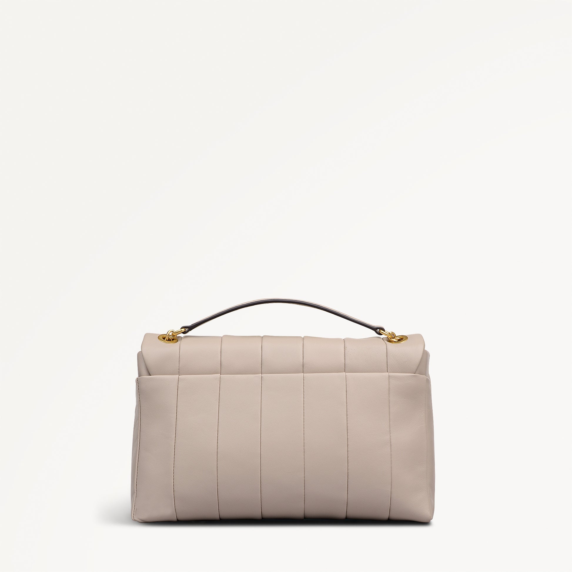 Burton Way Leather Small Flapover Cross Body Bag in Porcini - 112653