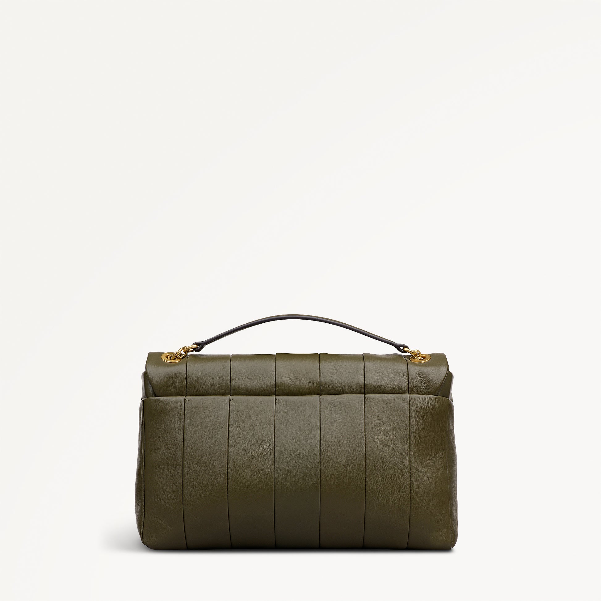 Burton Way Leather Small Flapover Cross Body Bag in Pine Needle - 112654
