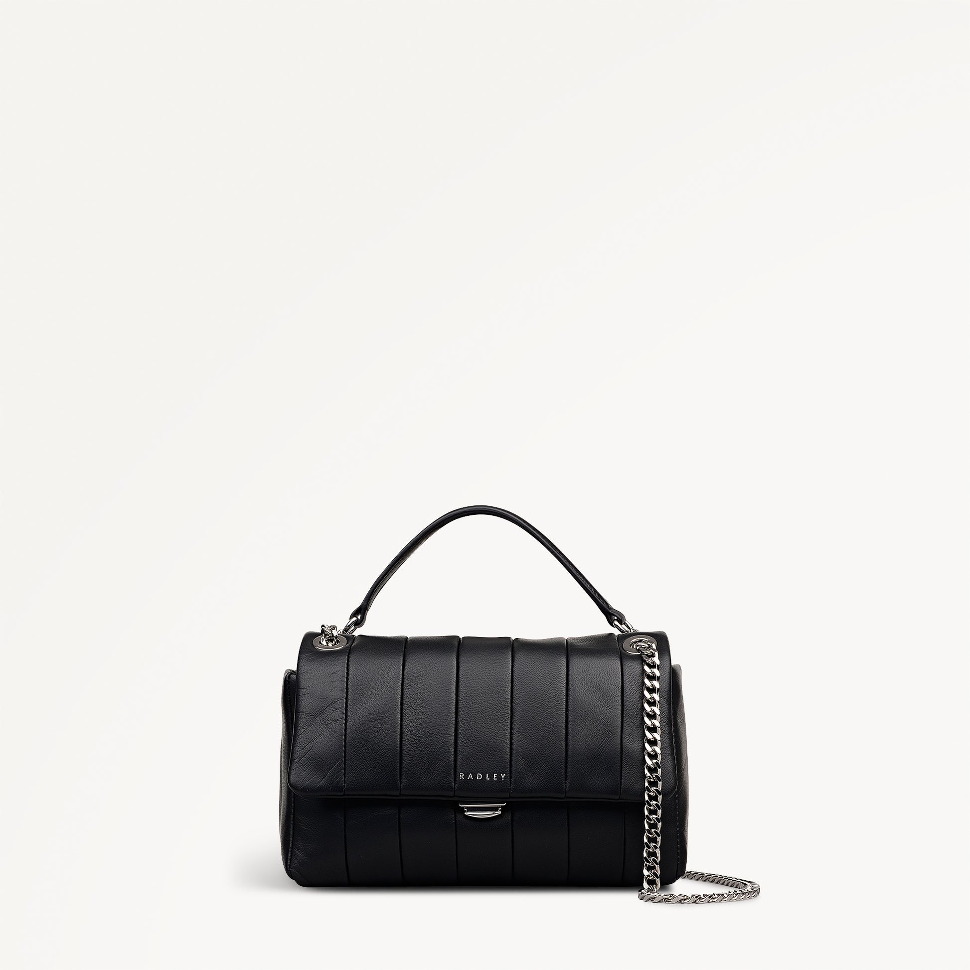 Burton Way Leather Mini Flapover Cross Body Bag in Black - 112655